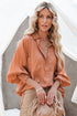 Billowy Sleeves Pocketed Shirt